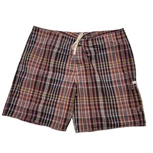 POLO RALPH LAUREN PLAID BOARD SHORTS TRUNKS SIZE 42